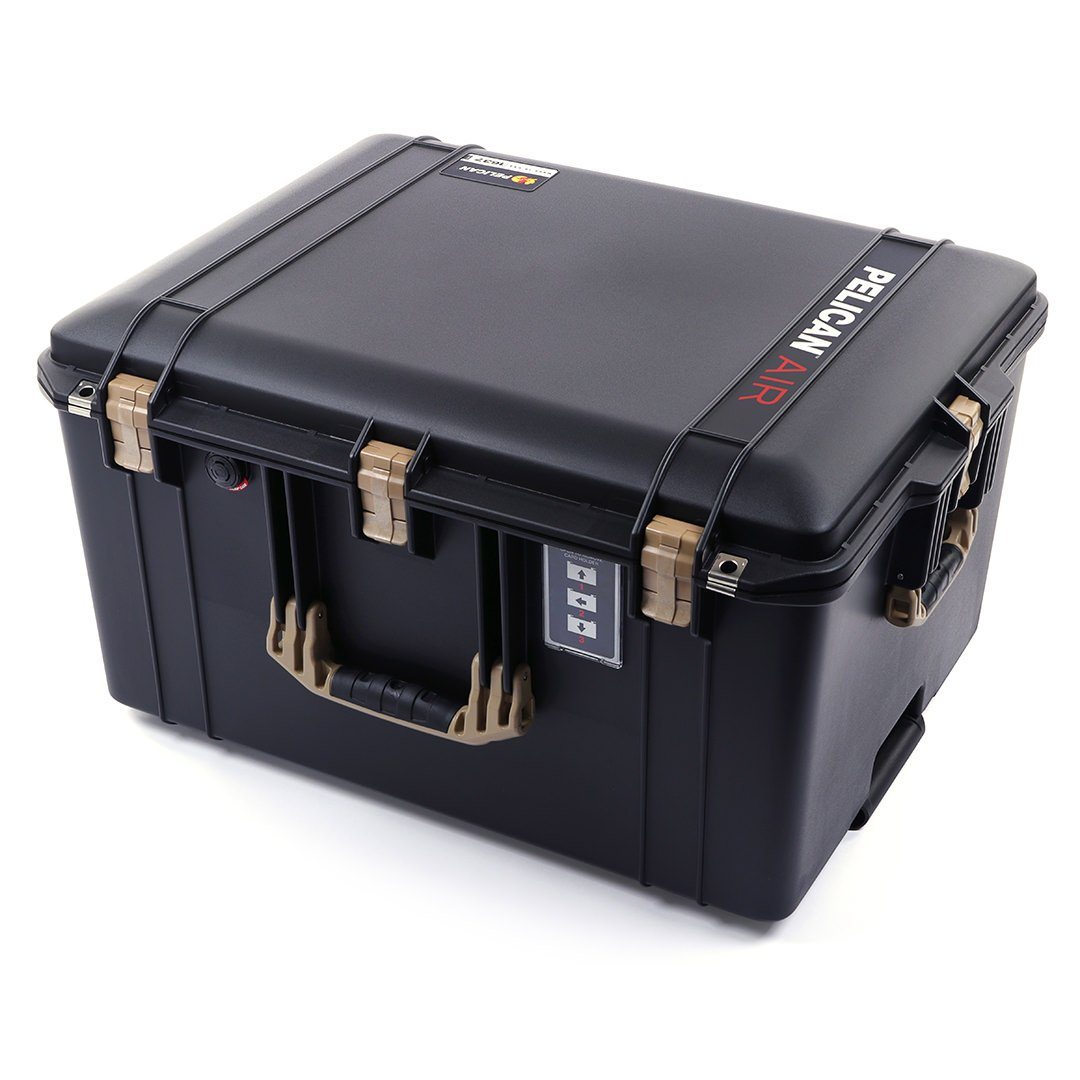 Pelican 1637 Air Case, Black with Desert Tan Handles &amp; Latches ColorCase 