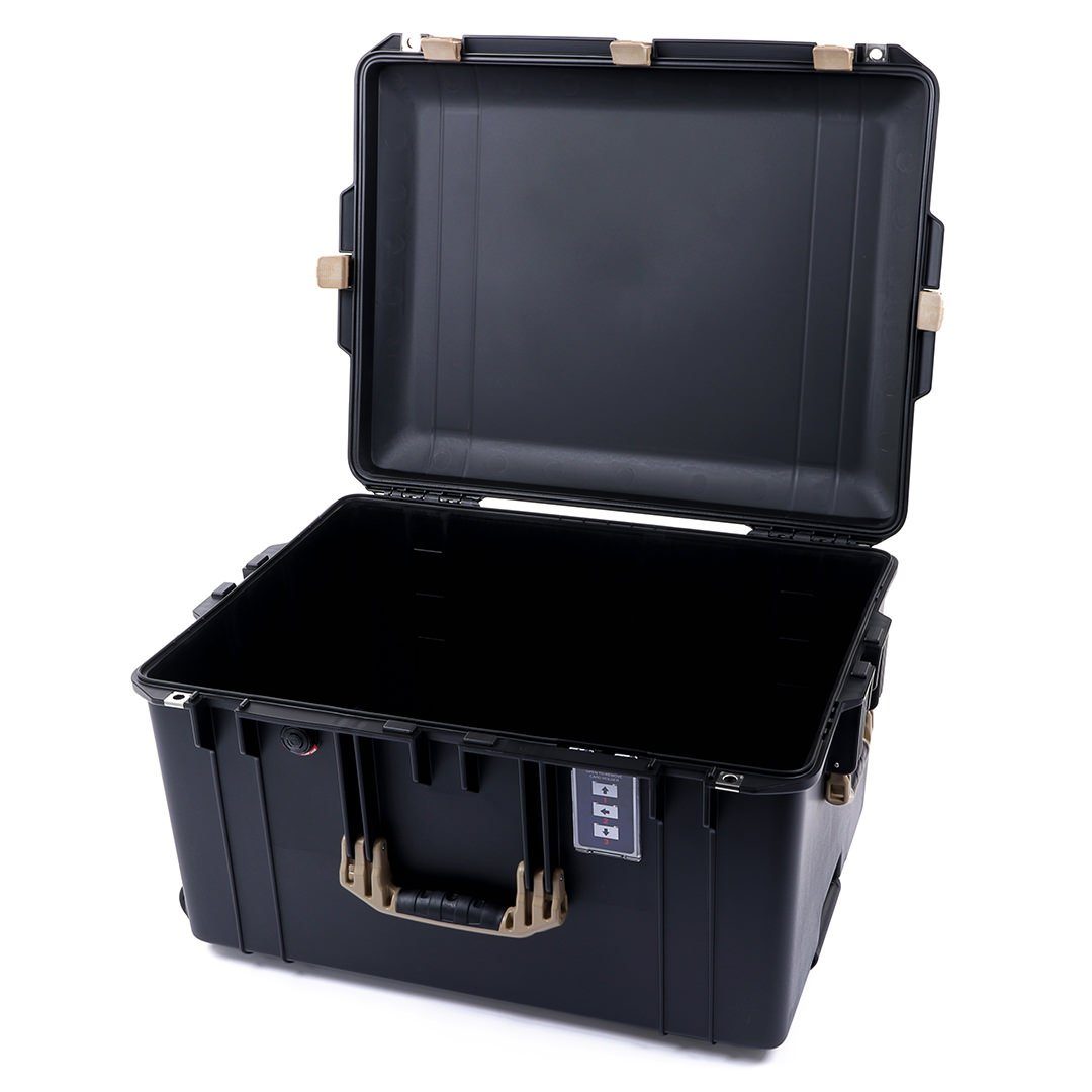 Pelican 1637 Air Case, Black with Desert Tan Handles & Latches