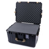 Pelican 1637 Air Case, Black with Desert Tan Handles & Latches Pick & Pluck Foam with Convolute Lid Foam ColorCase 016370-0001-110-310