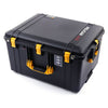 Pelican 1637 Air Case, Black with Yellow Handles & Latches ColorCase