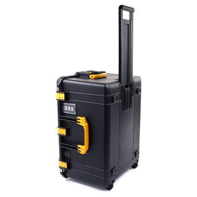 Pelican 1637 Air Case, Black with Yellow Handles & Latches ColorCase
