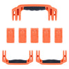Pelican 1637 Air Replacement Handles & Latches, Orange, Push-Button (Set of 3 Handles, 5 Latches) ColorCase