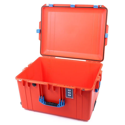 Pelican 1637 Air Case, Orange with Blue Handles & Latches None (Case Only) ColorCase 016370-0000-150-120