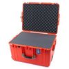 Pelican 1637 Air Case, Orange with Desert Tan Handles & Latches Pick & Pluck Foam with Convolute Lid Foam ColorCase 016370-0001-150-310