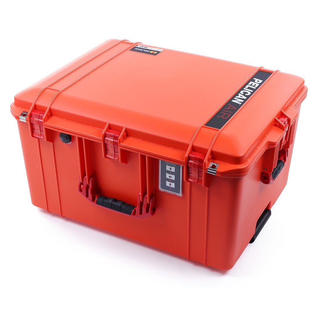Pelican 1637 Air Case, Orange with Red Handles &amp; Latches ColorCase 