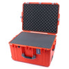 Pelican 1637 Air Case, Orange with Silver Handles & Latches Pick & Pluck Foam with Convolute Lid Foam ColorCase 016370-0001-150-180