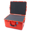 Pelican 1637 Air Case, Orange with Silver Handles & Latches Pick & Pluck Foam with Convolute Lid Foam ColorCase 016370-0001-150-180
