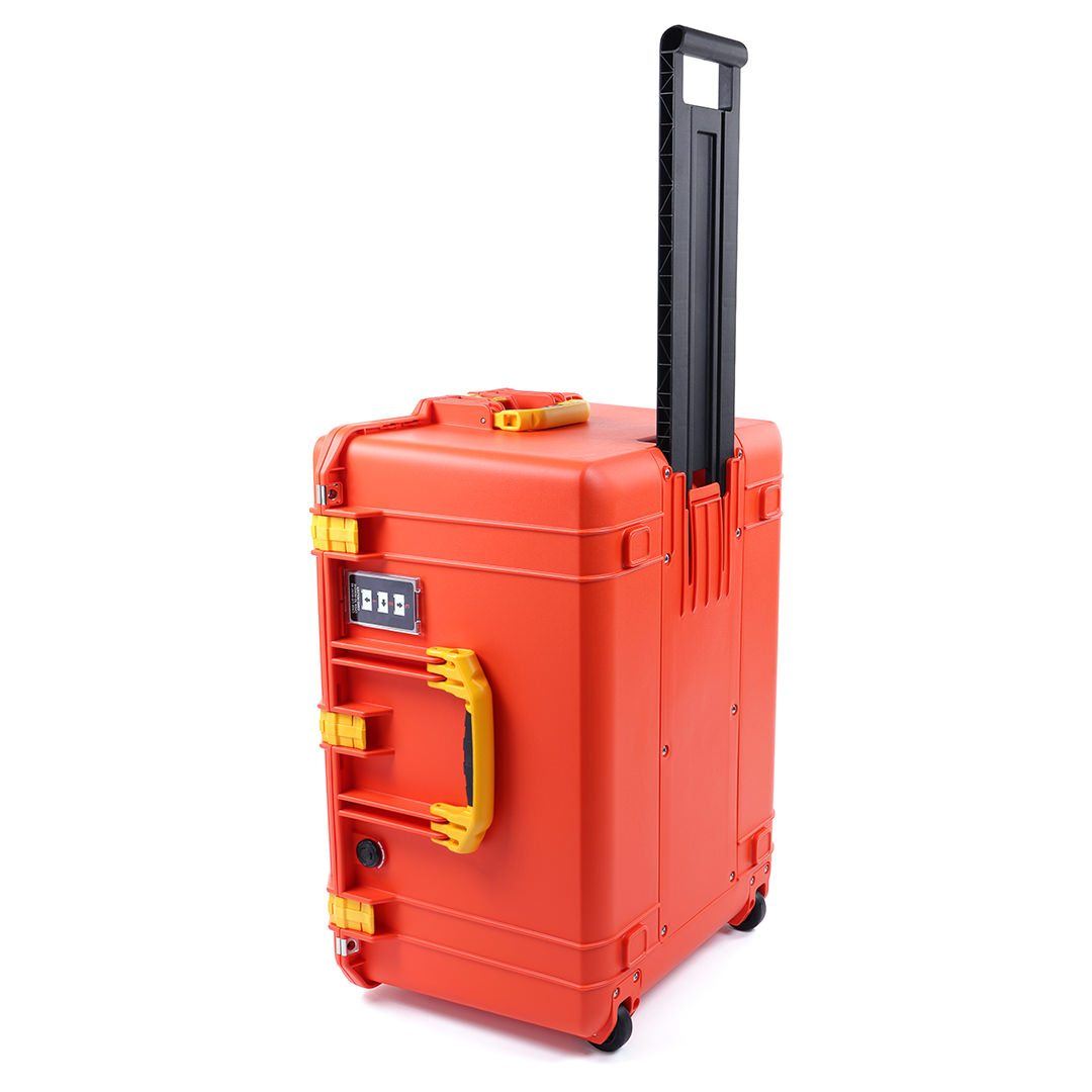 Pelican 1637 Air Case, Orange with Yellow Handles &amp; Latches ColorCase 