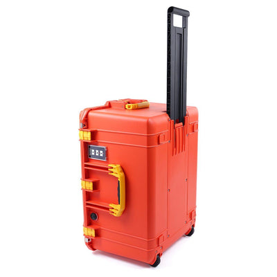 Pelican 1637 Air Case, Orange with Yellow Handles & Latches ColorCase