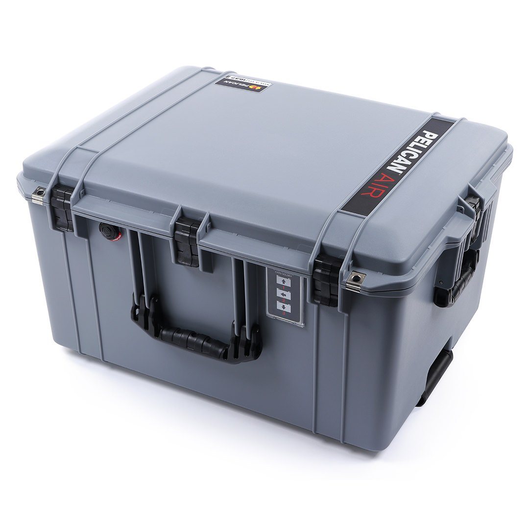 Pelican 1637 Air Case, Silver with Black Handles & Latches ColorCase 