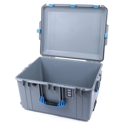 Pelican 1637 Air Case, Silver with Blue Handles & Latches None (Case Only) ColorCase 016370-0000-180-120
