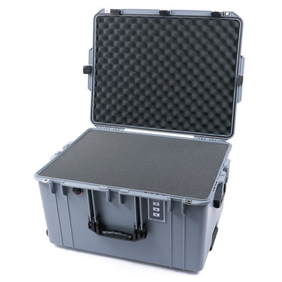 Pelican 1637 Air Case, Silver with Black Handles & Latches Pick & Pluck Foam with Convolute Lid Foam ColorCase 016370-0001-180-110