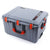 Pelican 1637 Air Case, Silver with Orange Handles & Latches ColorCase 