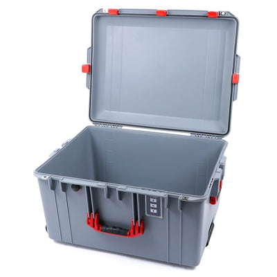 Pelican 1637 Air Case, Silver with Red Handles & Latches None (Case Only) ColorCase 016370-0000-180-320