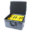 Pelican 1637 Air Case, Silver 2-Layer Yellow Padded Microfiber Dividers with Convolute Lid Foam ColorCase 016370-0010-180-180