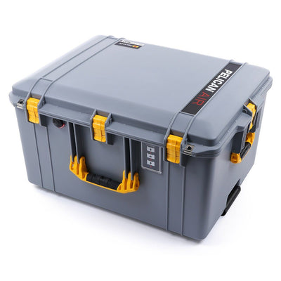 Pelican 1637 Air Case, Silver with Yellow Handles & Latches ColorCase