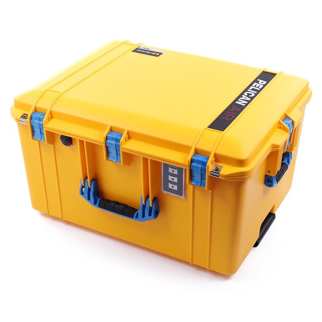 Pelican 1637 Air Case, Yellow with Blue Handles &amp; Latches ColorCase 