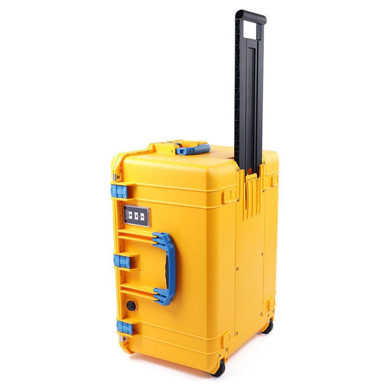 Pelican 1637 Air Case, Yellow with Blue Handles & Latches ColorCase 