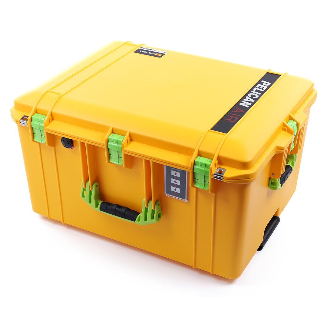 Pelican 1637 Air Case, Yellow with Lime Green Handles & Latches ColorCase 