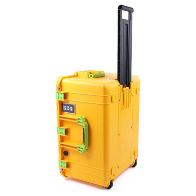 Pelican 1637 Air Case, Yellow with Lime Green Handles & Latches ColorCase