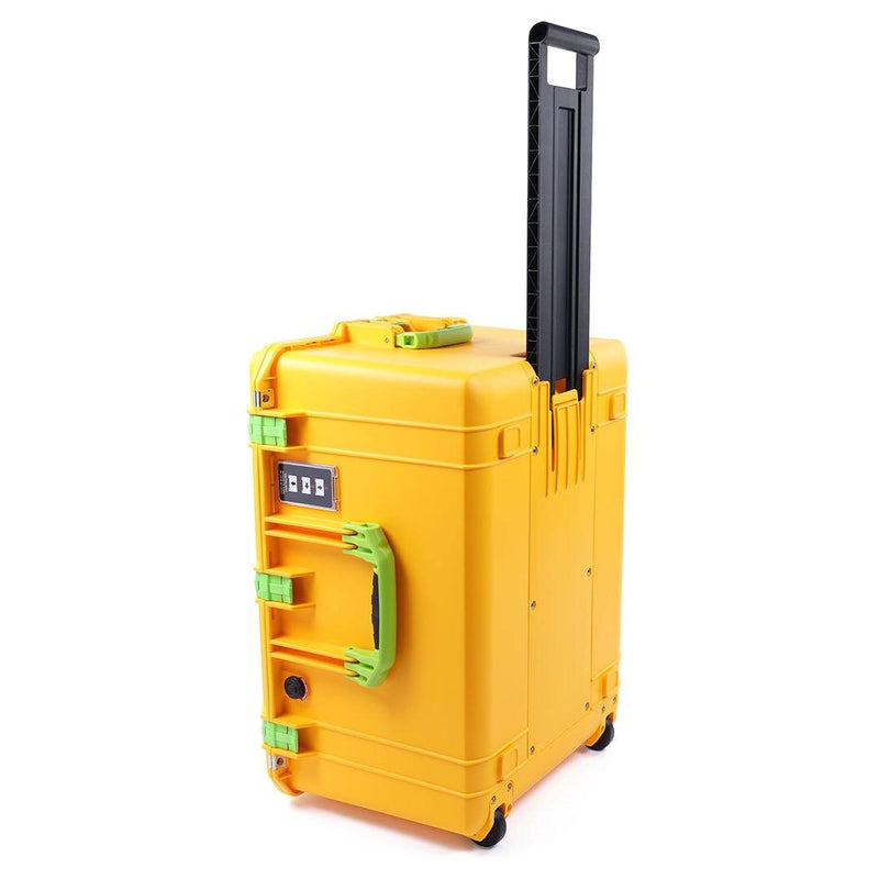 Pelican 1637 Air Case, Yellow with Lime Green Handles & Latches ColorCase 