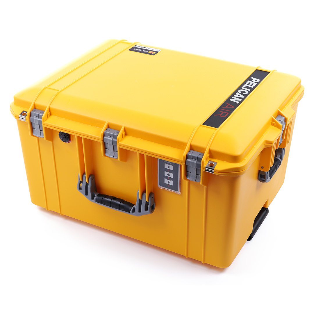 Pelican 1637 Air Case, Yellow with Silver Handles &amp; Latches ColorCase 