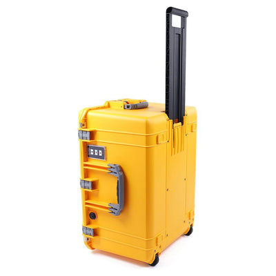 Pelican 1637 Air Case, Yellow with Silver Handles & Latches ColorCase