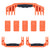 Pelican 1646 Air Replacement Handles & Latches, Orange, Push-Button (Set of 3 Handles, 5 Latches) ColorCase 
