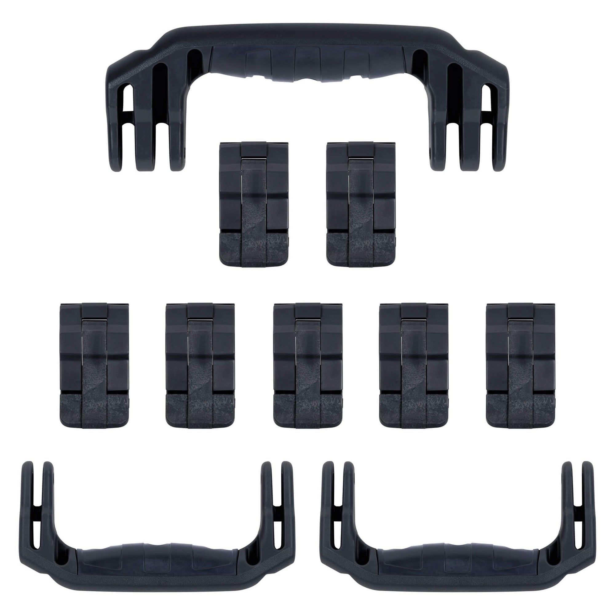 Pelican 1650 Replacement Handles & Latches, Black (Set of 3 Handles, 7 Latches) ColorCase 