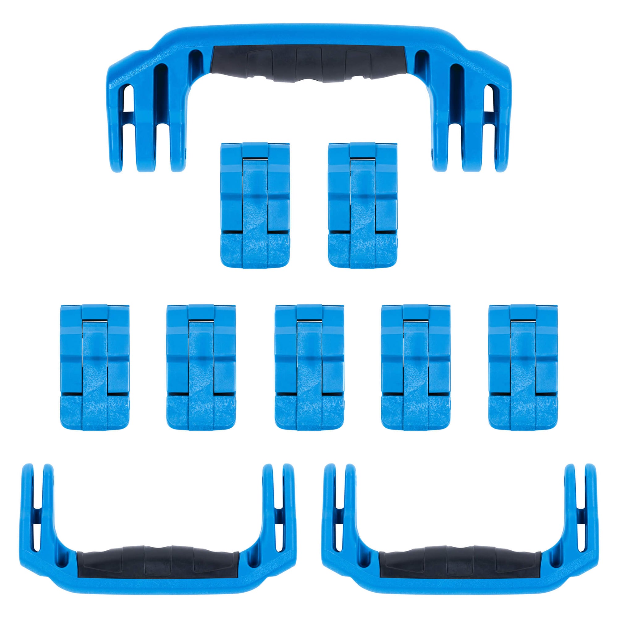 Pelican 1650 Replacement Handles & Latches, Blue (Set of 3 Handles, 7 Latches) ColorCase 