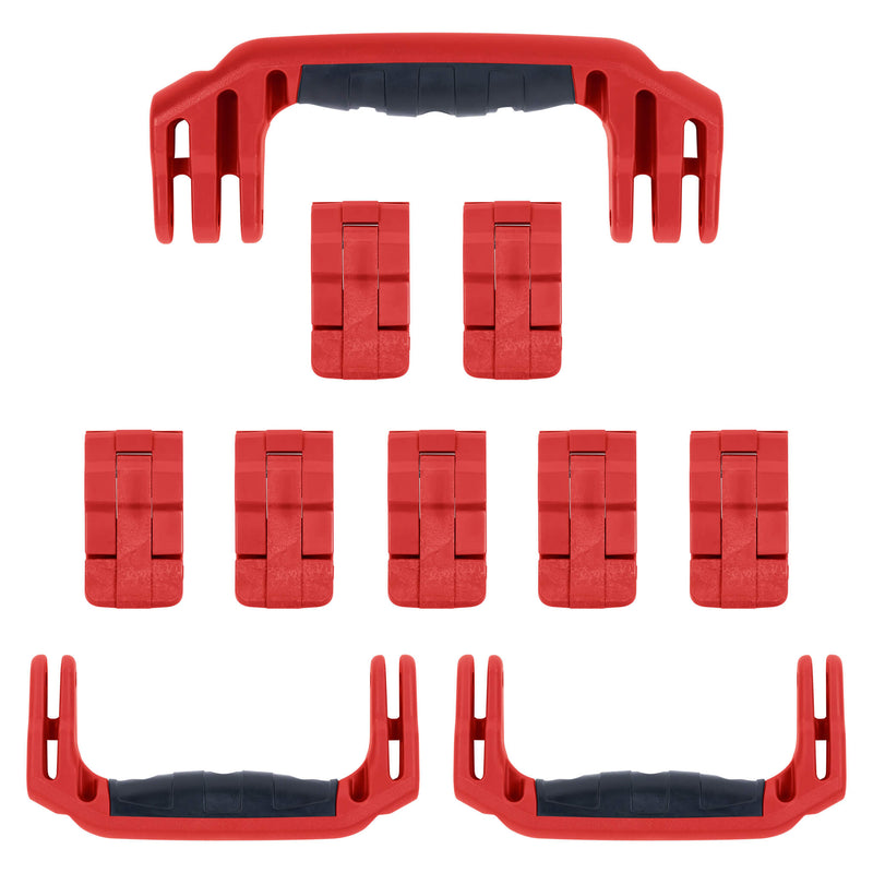 Pelican 1650 Replacement Handles & Latches, Red (Set of 3 Handles, 7 Latches) ColorCase 