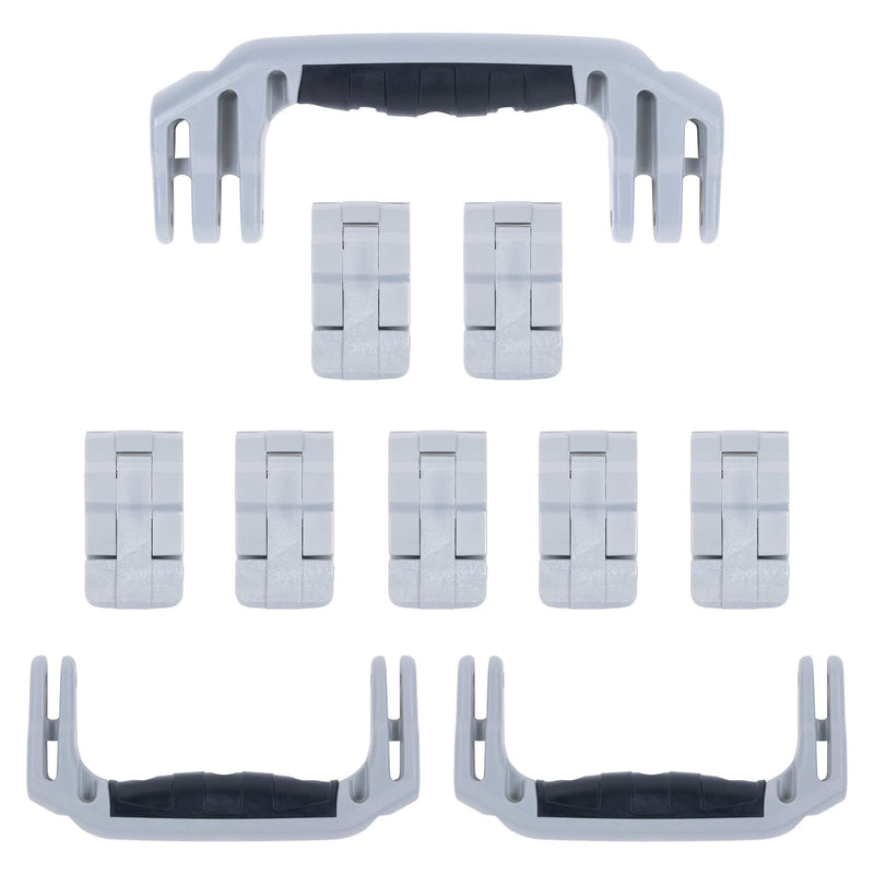 Pelican 1650 Replacement Handles & Latches, Silver (Set of 3 Handles, 7 Latches) ColorCase 