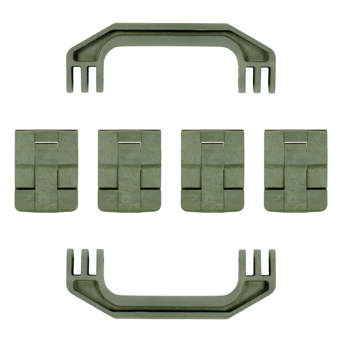 Pelican 1700 Gen1 Replacement Handles &amp; Latches, OD Green (Set of 2 Handles, 4 Latches) ColorCase 