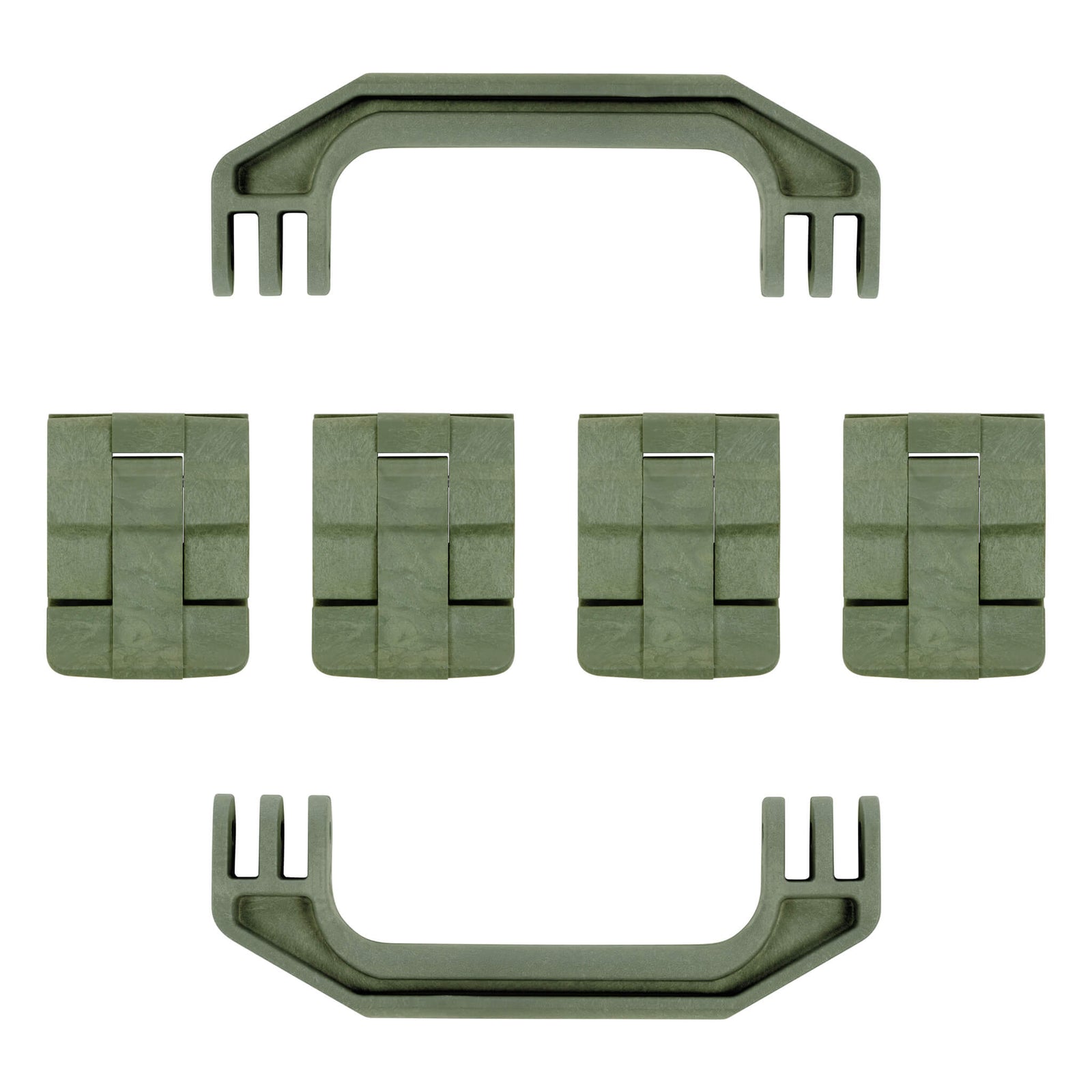 Pelican 1700 Gen1 Replacement Handles & Latches, OD Green (Set of 2 Handles, 4 Latches) ColorCase 