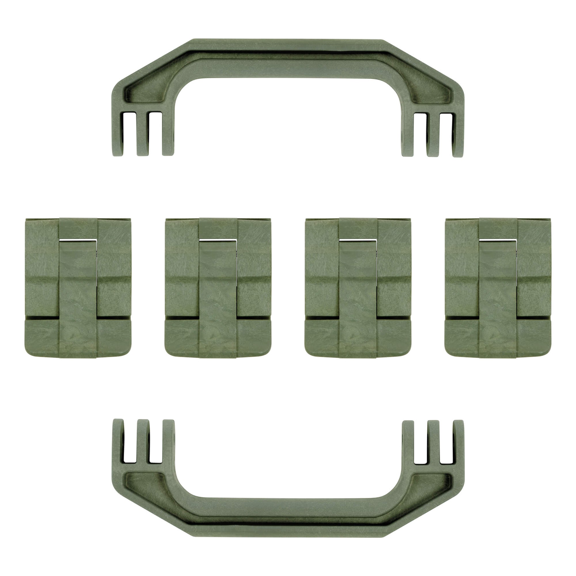 Pelican 1700 Gen1 Replacement Handles & Latches, OD Green (Set of 2 Handles, 4 Latches) ColorCase 