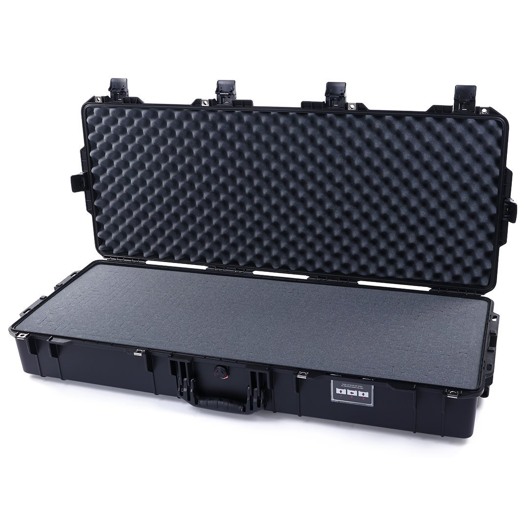 Pelican 1745 Air Case, Black, Rolling Pick &amp; Pluck Foam with Convolute Lid Foam ColorCase 017450-0001-110-110