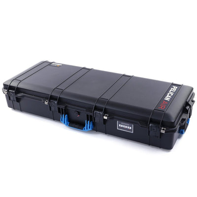 Pelican 1745 Air Case, Black with Blue Handles, Rolling ColorCase