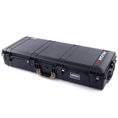 Pelican 1745 Air Case, Black with Desert Tan Handles, Rolling ColorCase