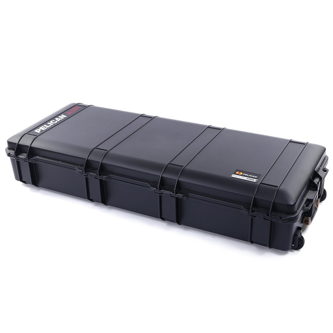 Pelican 1745 Air Case, Black with Desert Tan Handles, Rolling ColorCase 