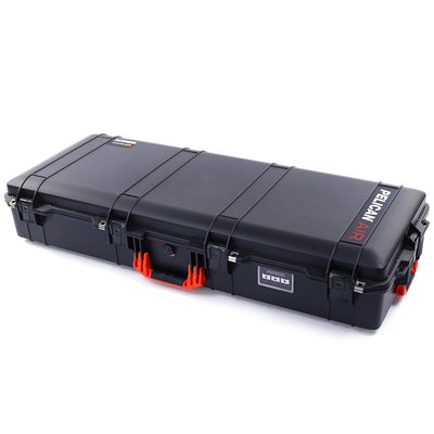 Pelican 1745 Air Case, Black with Orange Handles, Rolling ColorCase