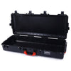 Pelican 1745 Air Case, Black with Orange Handles, Rolling None (Case Only) ColorCase 017450-0000-110-150