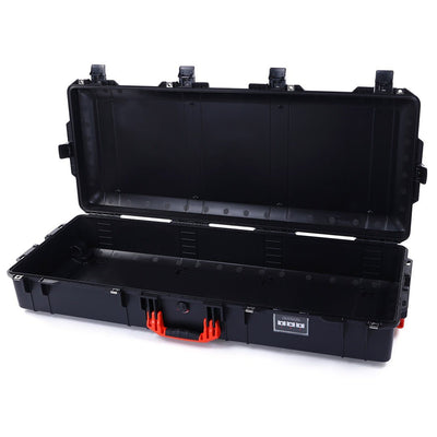 Pelican 1745 Air Case, Black with Orange Handles, Rolling None (Case Only) ColorCase 017450-0000-110-150