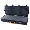 Pelican 1745 Air Case, Black with Yellow Handles, Rolling ColorCase