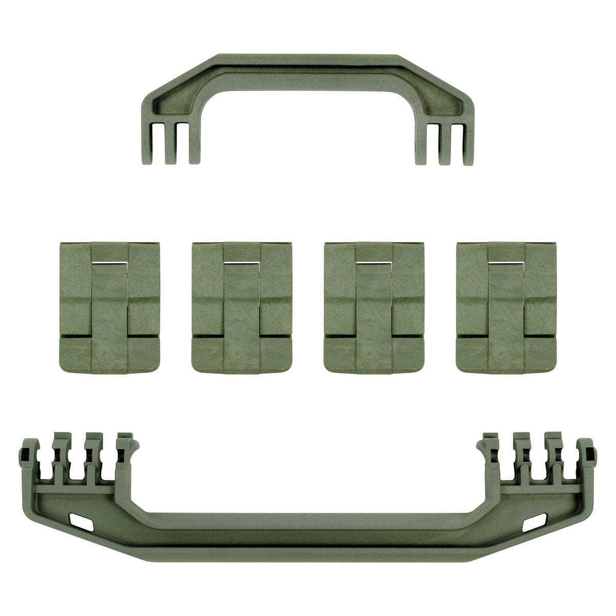 Pelican 1750 Gen1 Replacement Handles &amp; Latches, OD Green (Set of 2 Handles, 4 Latches) ColorCase 