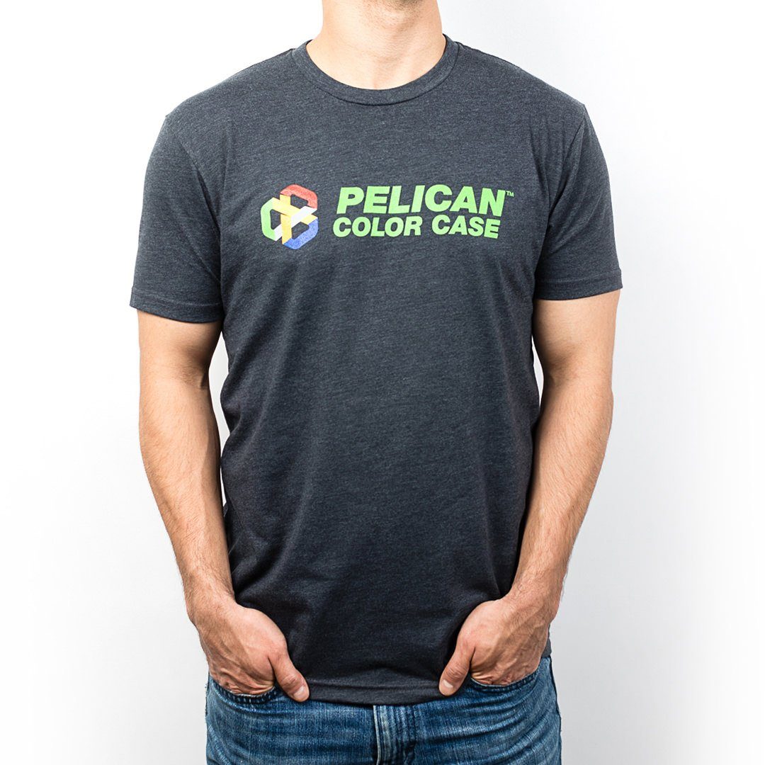 Pelican Color Case Logo T-Shirt, Charcoal Gray, Cotton-Poly Blend ColorCase 