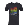 Pelican Stacked Logo T-Shirt, Charcoal Gray, Cotton-Poly Blend ColorCase