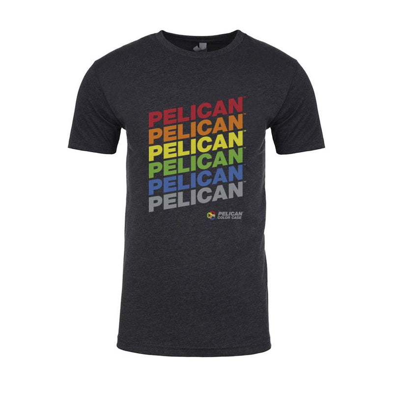 Pelican Stacked Logo T-Shirt, Charcoal Gray, Cotton-Poly Blend ColorCase 